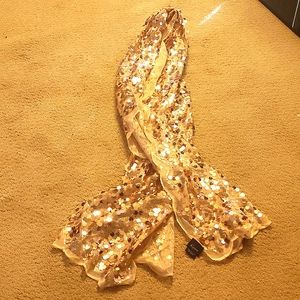 Cejon gold sequin scarf